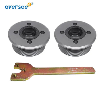 0390006 Cap Assy Tilt Trim Cylinder with Wrench For Johnson Evinrude OMC Outboard Motor 60-300hp 1991 & Up with All Seals 390006