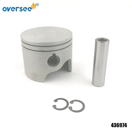 0436974 Piston OS +030 For Evinrude Johnson OMC BRP Outboard Engine 50HP 65HP 70HP 1988-2001 Boat Parts