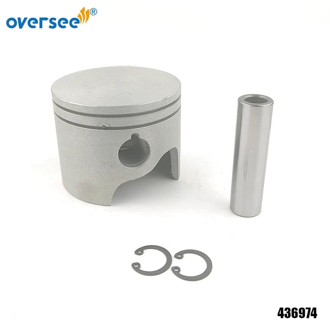 0436974 Piston OS +030 For Evinrude Johnson OMC BRP Outboard Engine 50HP 65HP 70HP 1988-2001 Boat Parts