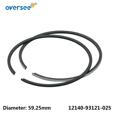 12140-93121-025 Piston Ring Set +025 For Suzuki DT15 15HP 2 Stroke Outboard Motor 59.25mm