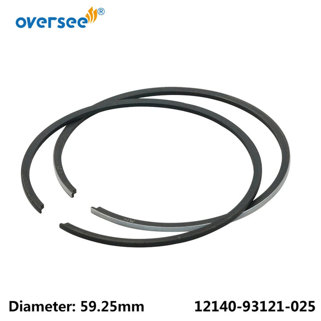 12140-93121-025 Piston Ring Set +025 For Suzuki DT15 15HP 2 Stroke Outboard Motor 59.25mm