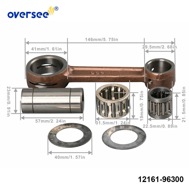 12161-96300 12161-91L00 Connecting Rod Kit for Suzuki DT20 DT25 DT30 20HP 25HP 30HP Outboard Motor Sierra Boat Engine