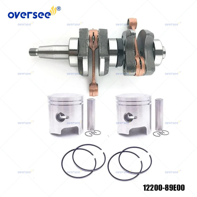 12200-89E00 Crankshaft Assy with Piston Set 12110-89E00 For Suzuki 15HP DT15C Outboard Engine