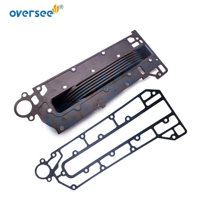 Oversee Junta de cubierta de escape marino 6H3-41112-A0 reemplazo para motor fueraborda Parsun Yamaha 60HP 70HP de 2 tiempos