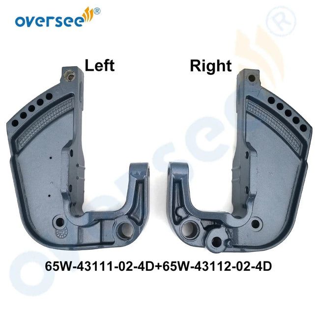 65W Bracket Clamp for Yamaha Outboard 20HP 25HP 4 Stroke Manual Engine 65W-43111-02-4D & 65W-43112-02-4D