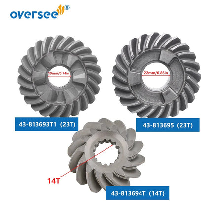 813693 Gear Kit For Mercury Mercruiser 50HP 55HP 60HP Outboard Motor Forward 43-813693T; Pinion 813694T; Reverse 813695T T...