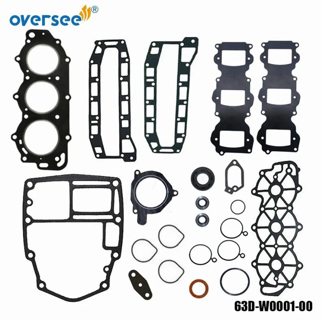 63D-W0001 Kit de juntas de cabezal de potencia para Motor fueraborda Yamaha 40-50hp 3cyl 1995-UP 63D-W0001-00
