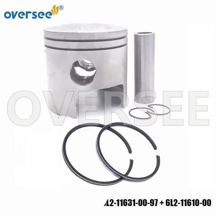 6L2-11631-00-97 Piston Set & Rings STD For Yamaha Outboard 25HP 6L2 6L3 Engine Boat Motor Top Real Engine Part Oversee Mar...