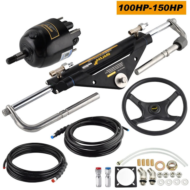 100-150HP Mophorn Front Mount Hydraulic Steering Cylinder Outboard Marine for Yamaha Mercury BayStar Teleflex Boats Steering