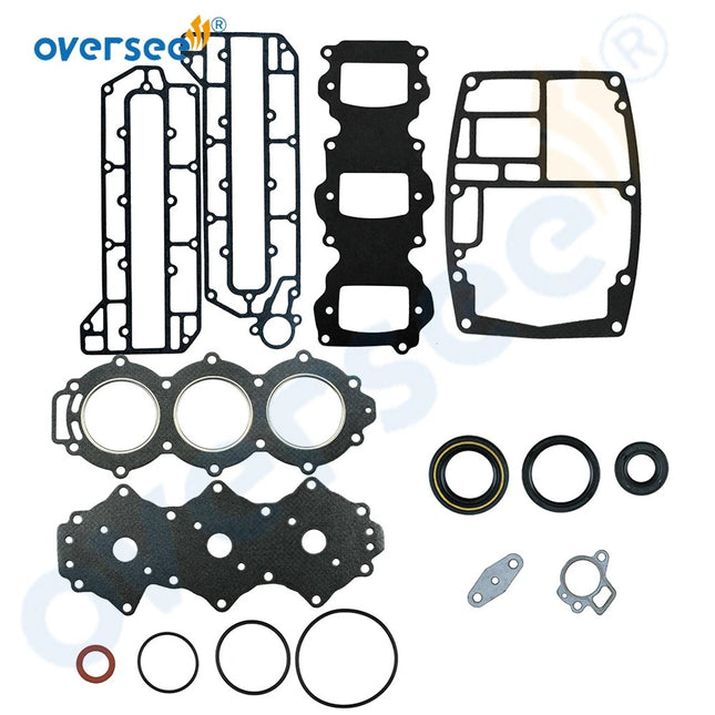 Oversee Marine 6H3-W0001 Kit de juntas de cabezal de potencia de repuesto para motor fueraborda Yamaha de 3 cilindros Parsun Hidea Seapro 60HP 70HP de 2 tiempos