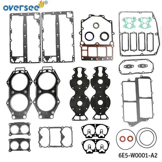 Supervisar Marina 6E5-W0001; 6E5-W0001-01; 6E5-W0001-A2; Reemplazo del kit de juntas de cabezal de potencia 6F3-W0001 para motor fueraborda de 2 tiempos Yamaha V4 100-130HP