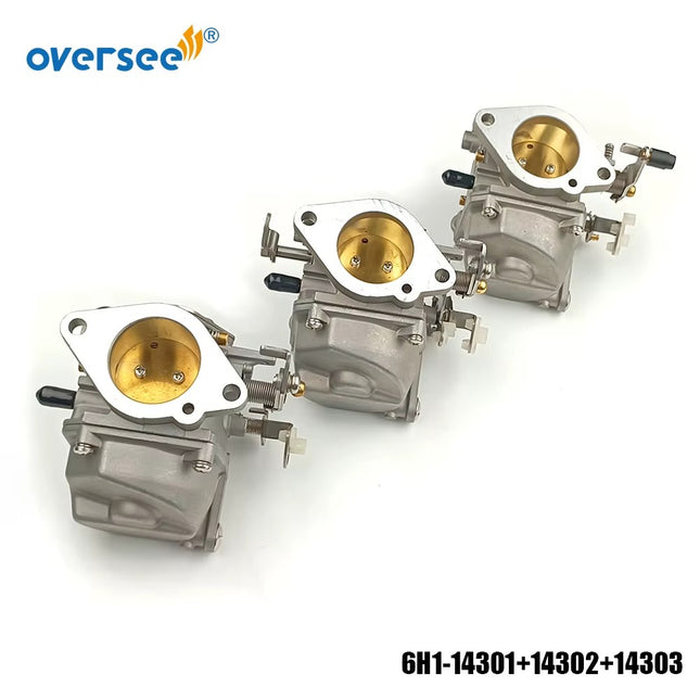 6H1-14301/14302/14303 Carburetor Assy Set For Yamaha 90HP Outboard Engine 6H1-14301-30-00 6H1-14302-30-00 6H1-14303-30-00