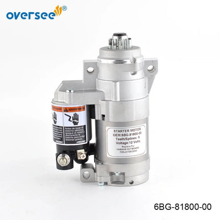 6BG-81800 Starter Motor For Yamaha Outboard Motor 4 Stroke F25 T25 F40 6BG-81800-00