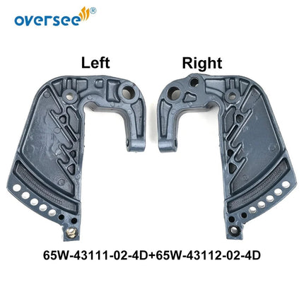 65W Bracket Clamp for Yamaha Outboard 20HP 25HP 4 Stroke Manual Engine 65W-43111-02-4D & 65W-43112-02-4D