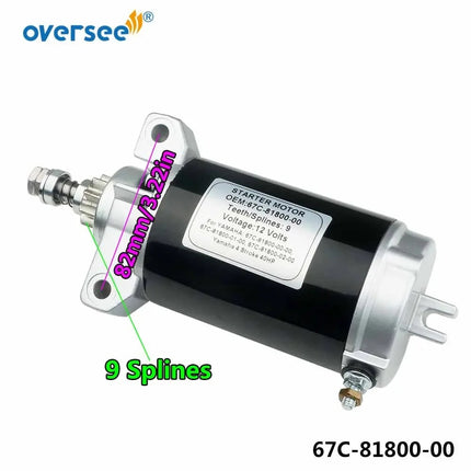 67C-81800 Start Motor For YAMAHA / MERCURY Outboard Motor F40 50-854636, 50-854636T, 50-859170T