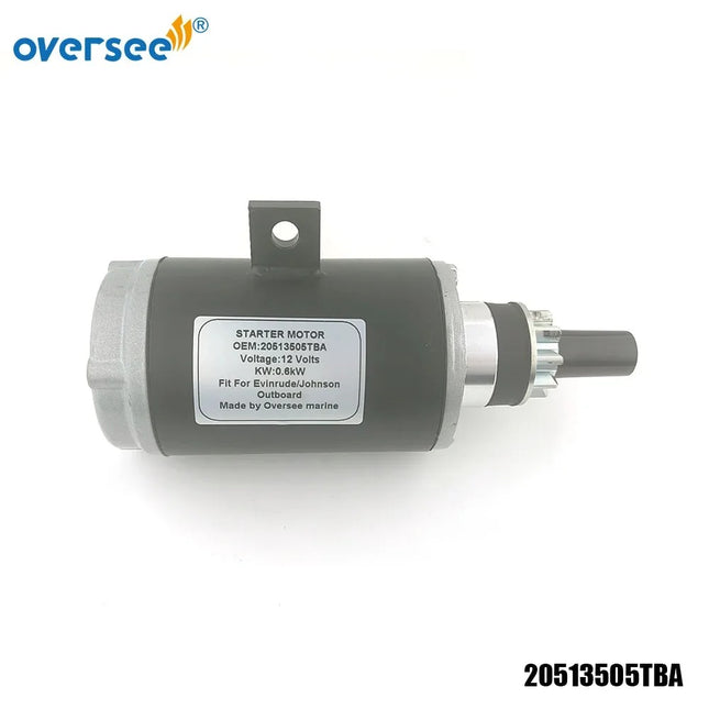 Conjunto de motor de arranque 20513505TBA, 12V/0,6 kW, para fueraborda Mariner Evinrude Johnson