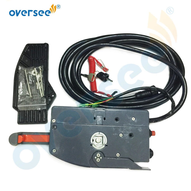Oversee Marine 703-48205 Caja de control remoto de 10 pines de repuesto para motor fueraborda de 2 tiempos Yamaha 703-48205-17 Push to Open 703-48205-15 225HP 250HP