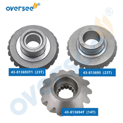 813693 Gear Kit For Mercury Mercruiser 50HP 55HP 60HP Outboard Motor Forward 43-813693T; Pinion 813694T; Reverse 813695T T...