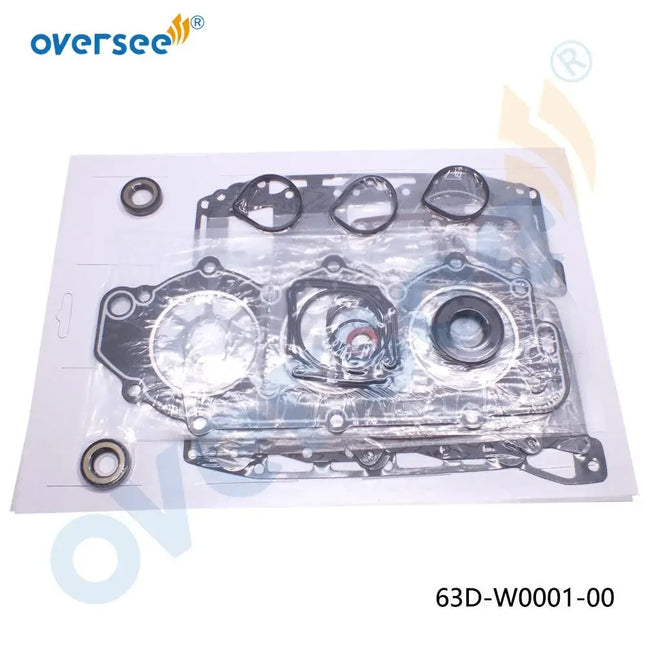 63D-W0001 Kit de juntas de cabezal de potencia para Motor fueraborda Yamaha 40-50hp 3cyl 1995-UP 63D-W0001-00