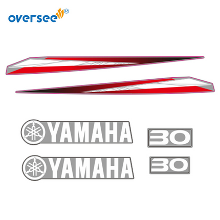 Top Cowling Sticker For Yamaha 30HP 2T Outboard Anti-UV Graphics/Sticker Kit