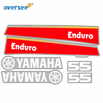 For Yamaha 55HP 2T Outboard Graphics/Sticker Kit Anti-UV Top Cowling Not Fade