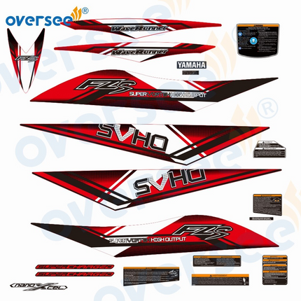 For Yamaha 2014+ FZS SVHO Super Vorteh High Output Wave Runner Decals Stickers