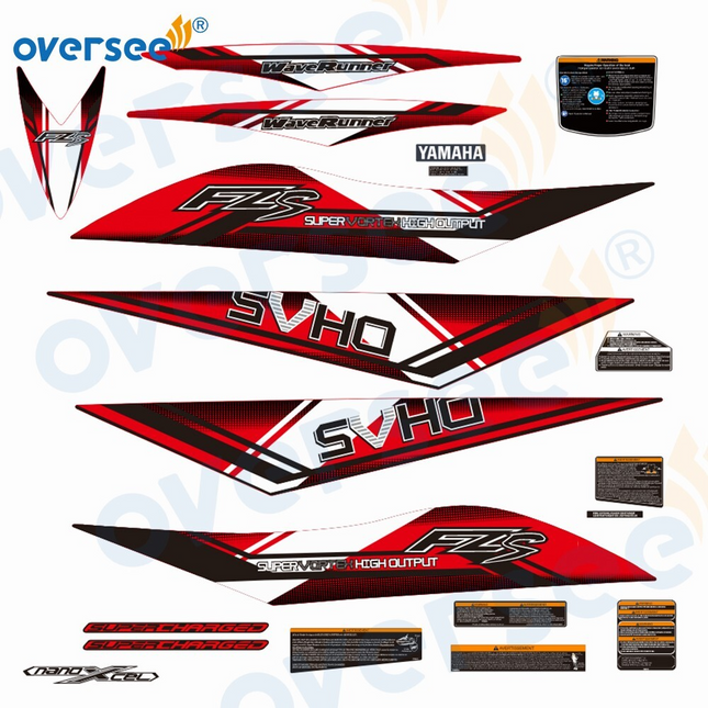 For Yamaha 2014+ FZS SVHO Super Vorteh High Output Wave Runner Decals Stickers