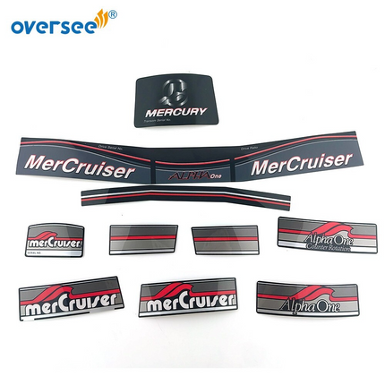For MERCURY ALAHA ONE GEN Outdrive Decals Sticker Kit Set Acrylic Non-printing
