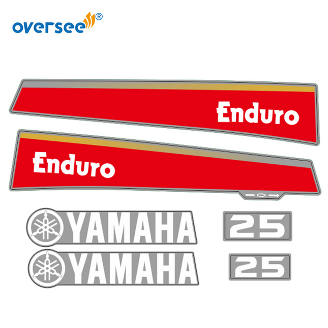 For Yamaha 25HP 2T Outboard Graphics/Sticker Kit Anti-UV Top Cowling Not Fade