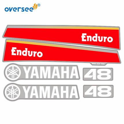 For Yamaha 48HP 2T Outboard Graphics/Sticker Kit Anti-UV Top Cowling Not Fade