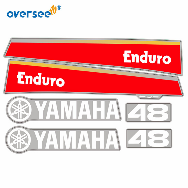 For Yamaha 48HP 2T Outboard Graphics/Sticker Kit Anti-UV Top Cowling Not Fade