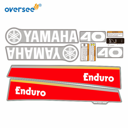 For Yamaha 40HP 2T Outboard Graphics/Sticker Kit Anti-UV Top Cowling Not Fade