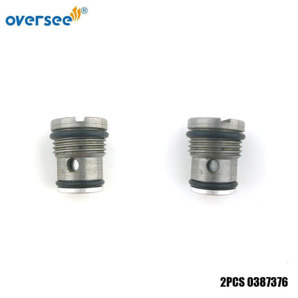 2PCS 0387376 VALVE ASSY Seat Housing Assy For OMC Sterndrive Johnson Evinrude 70hp