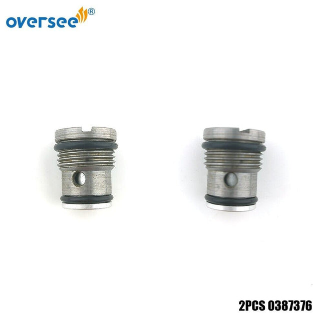 2PCS 0387376 VALVE ASSY Seat Housing Assy For OMC Sterndrive Johnson Evinrude 70hp