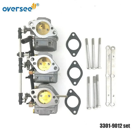 3301-9012 Carburetor Kit For Mercury Mariner 2T 70-75-80-90 HP 3cyl Outboard Engine