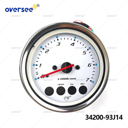 34200-93J14 White Multifunction Tachometer for Suzuki DF115 DF140 Outboard Engine Aftermarket Parts