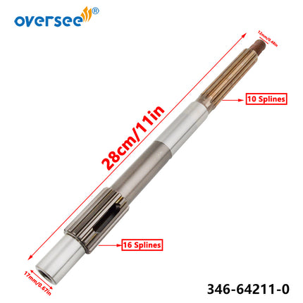 346-64211 Propeller Prop Shaft For Tohatsu Nissan Outboard M NS 2/4T F 25HP 30HP
