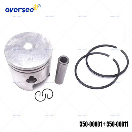 350-00001-1 STD Piston with Ring Set 350-00011 For Tohatsu Outboard Engine 18HP Hidea HDX T18 350-00001 60MM