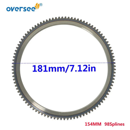 350-06091 Flywheel Crown Gear Ring For Tohatsu Outboard Motor Seapro HDX Hidea 2T 15HP 18HP 3G2-06091-1; Mercury 15HP