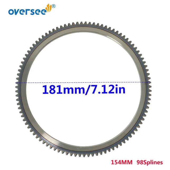 350-06091 Flywheel Crown Gear Ring For Tohatsu Outboard Motor Seapro HDX Hidea 2T 15HP 18HP 3G2-06091-1; Mercury 15HP