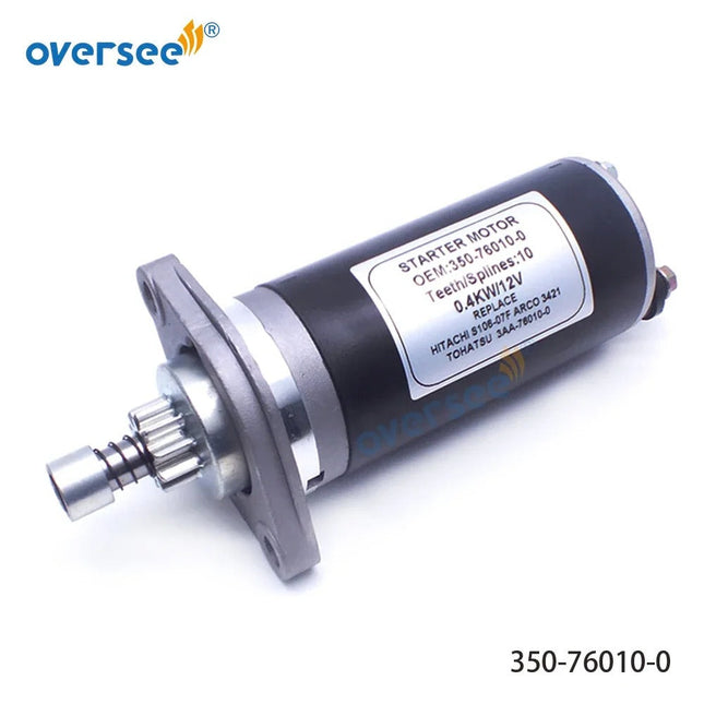 350-76010 Starter For Tohatsu Outboard Motor 2T 8/9.8/15/18HP 1992-06 350-76010-0M 3AA-76010 3421 6L2-81800-11