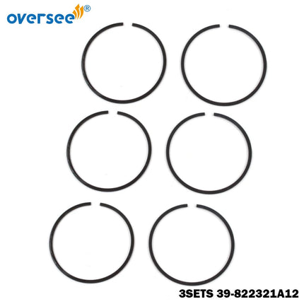 39-822321A12 Piston Ring STD For Mercury Mercruiser 2T 75-200HP Outboard Engine 18-3982 39-824905A12 39-822321A8 9-54225