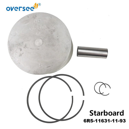 6R5-11631-11-93 + 6R5-11642-11-93 Piston Kit STD For Yamaha 2-Stroke 115HP 130HP Outboard Engine (90mm)