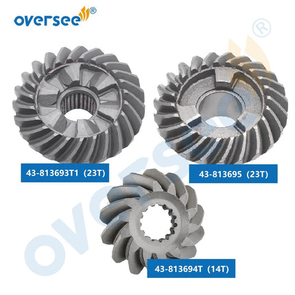 813693 Gear Kit For Mercury Mercruiser 50HP 55HP 60HP Outboard Motor Forward 43-813693T; Pinion 813694T; Reverse 813695T T...