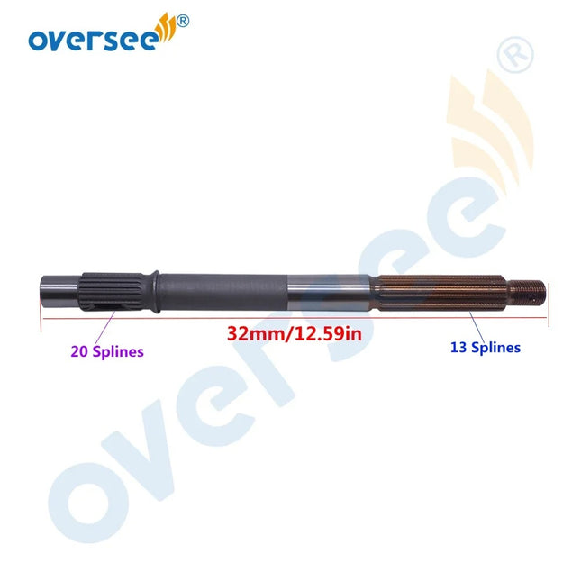 Oversee Marine 697-45611-00 Reemplazo del eje de hélice para motor fueraborda Yamaha 48HP 55HP de 2 tiempos