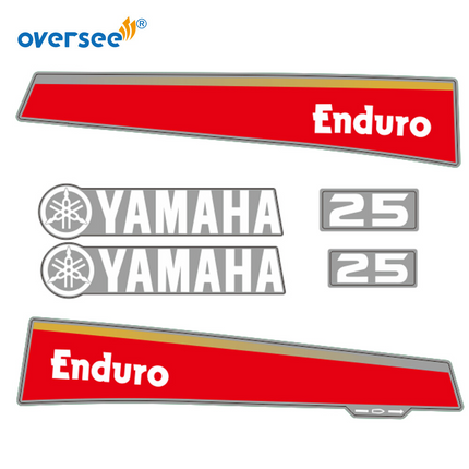 For Yamaha 25HP 2T Outboard Graphics/Sticker Kit Anti-UV Top Cowling Not Fade