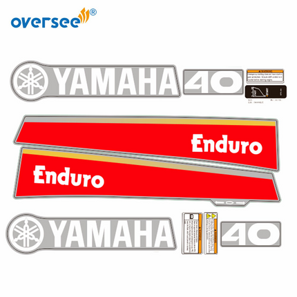 For Yamaha 40HP 2T Outboard Graphics/Sticker Kit Anti-UV Top Cowling Not Fade