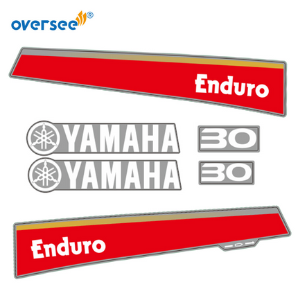 For Yamaha 30HP 2 Stroke Outboard Anti-UV Graphics/Sticker Kit Top Cowling