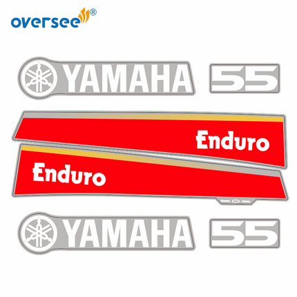 For Yamaha 55HP 2T Outboard Graphics/Sticker Kit Anti-UV Top Cowling Not Fade