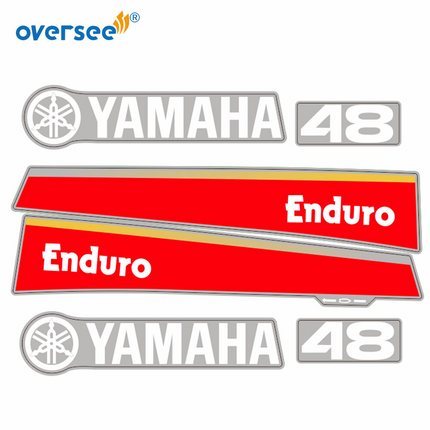 For Yamaha 48HP 2T Outboard Graphics/Sticker Kit Anti-UV Top Cowling Not Fade